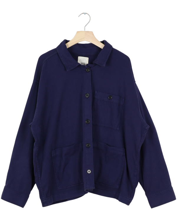 Secondhand Ellie Herringbone Cotton Jacket - French Blue