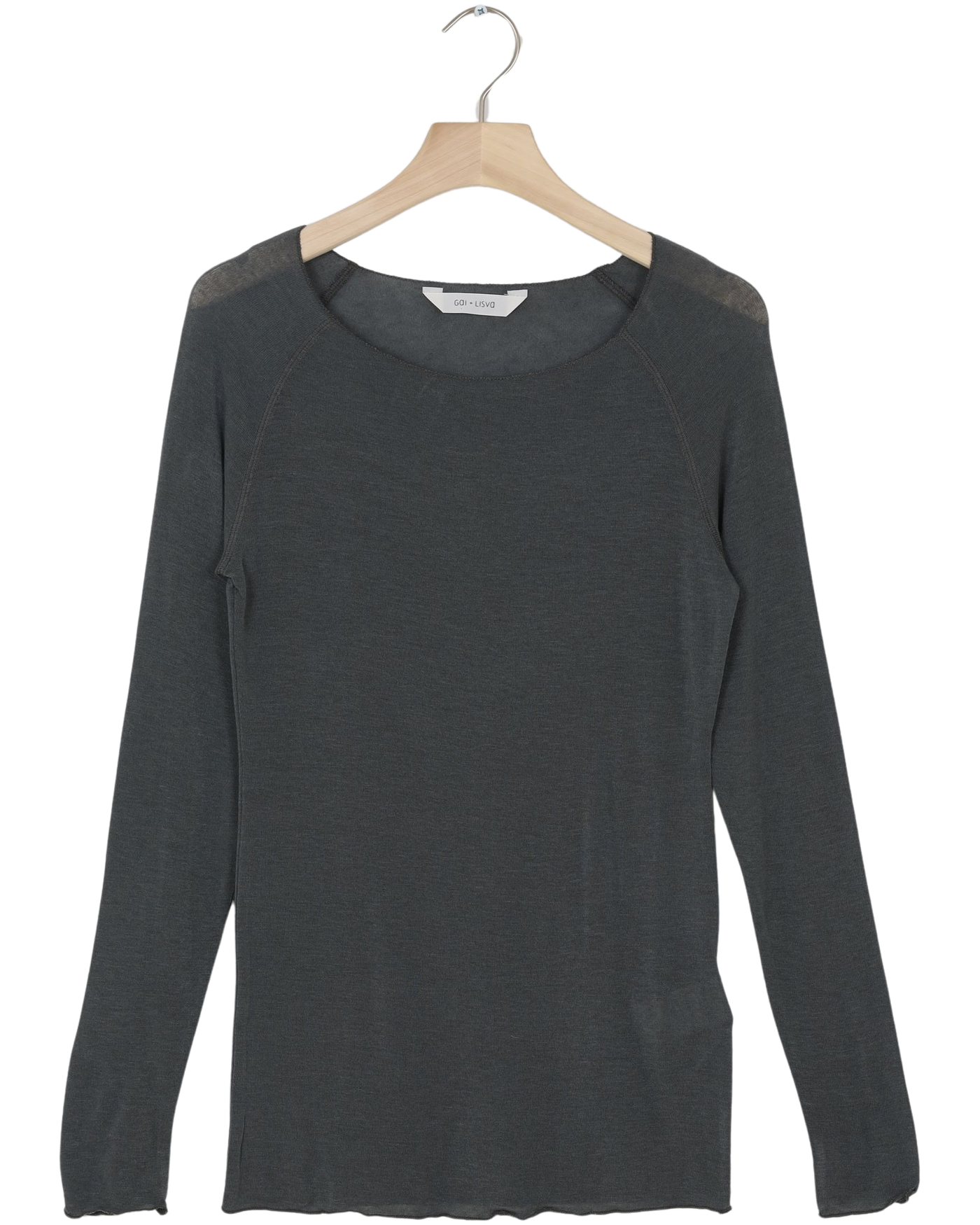 Secondhand Amalie Wool Top - Dark Grey Melangè