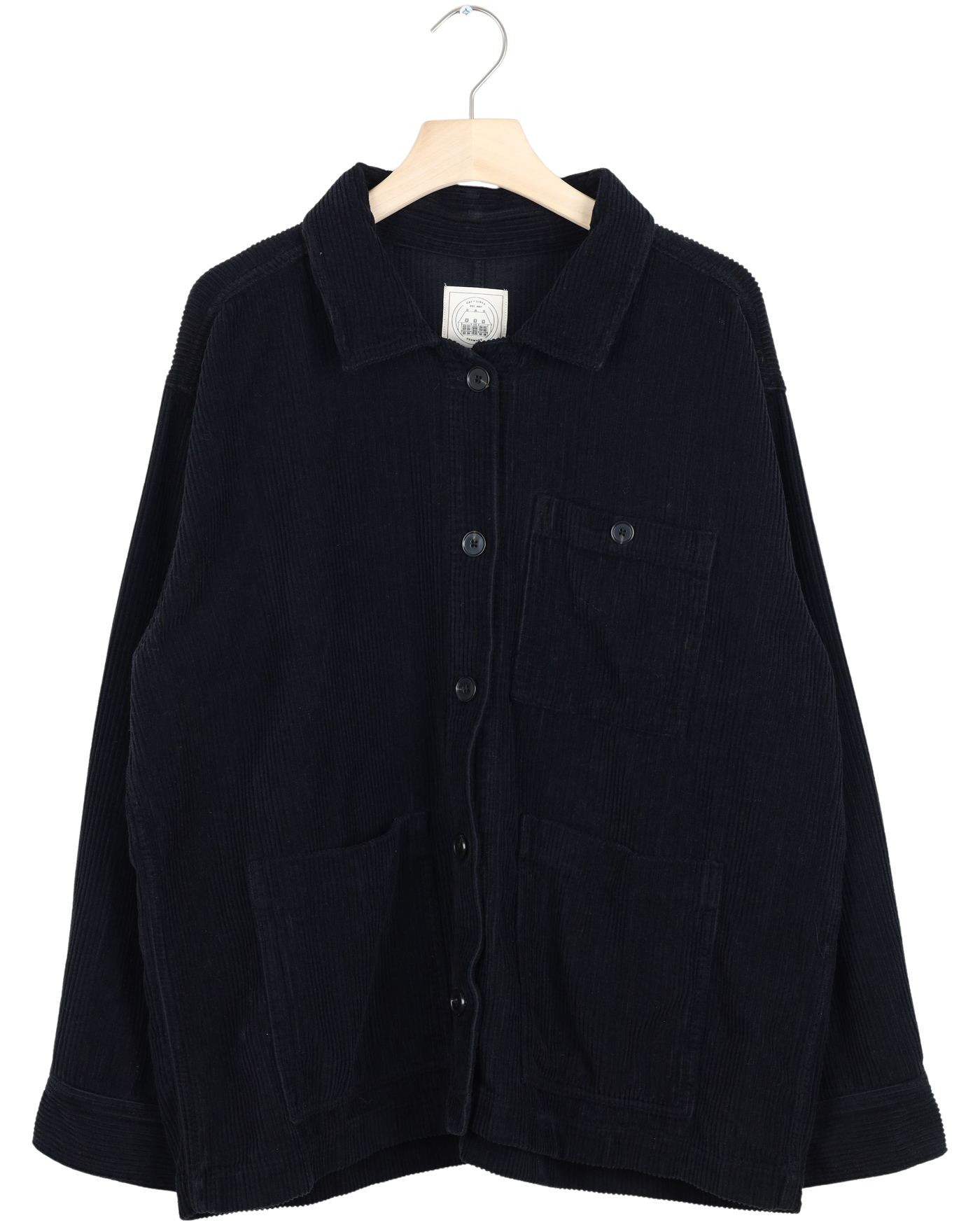 Secondhand Ellie Corduroy Jacket - Stretch Limo Black