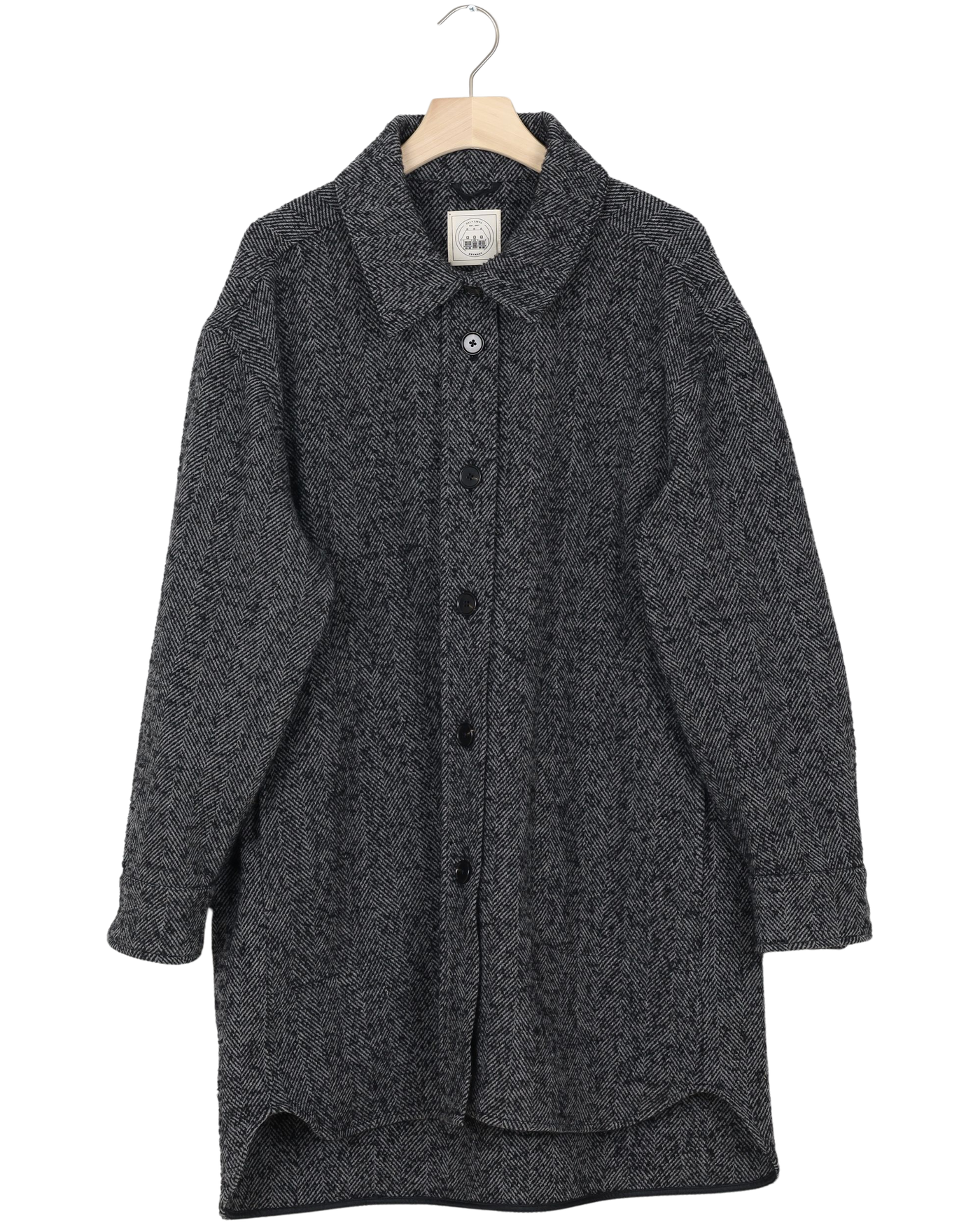 Secondhand Martina Shirt Jacket - Black Herringbone