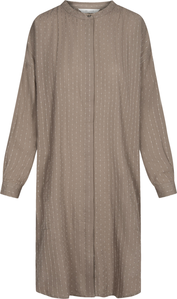 Resale Oline Cotton Shirt Dress - Taupe