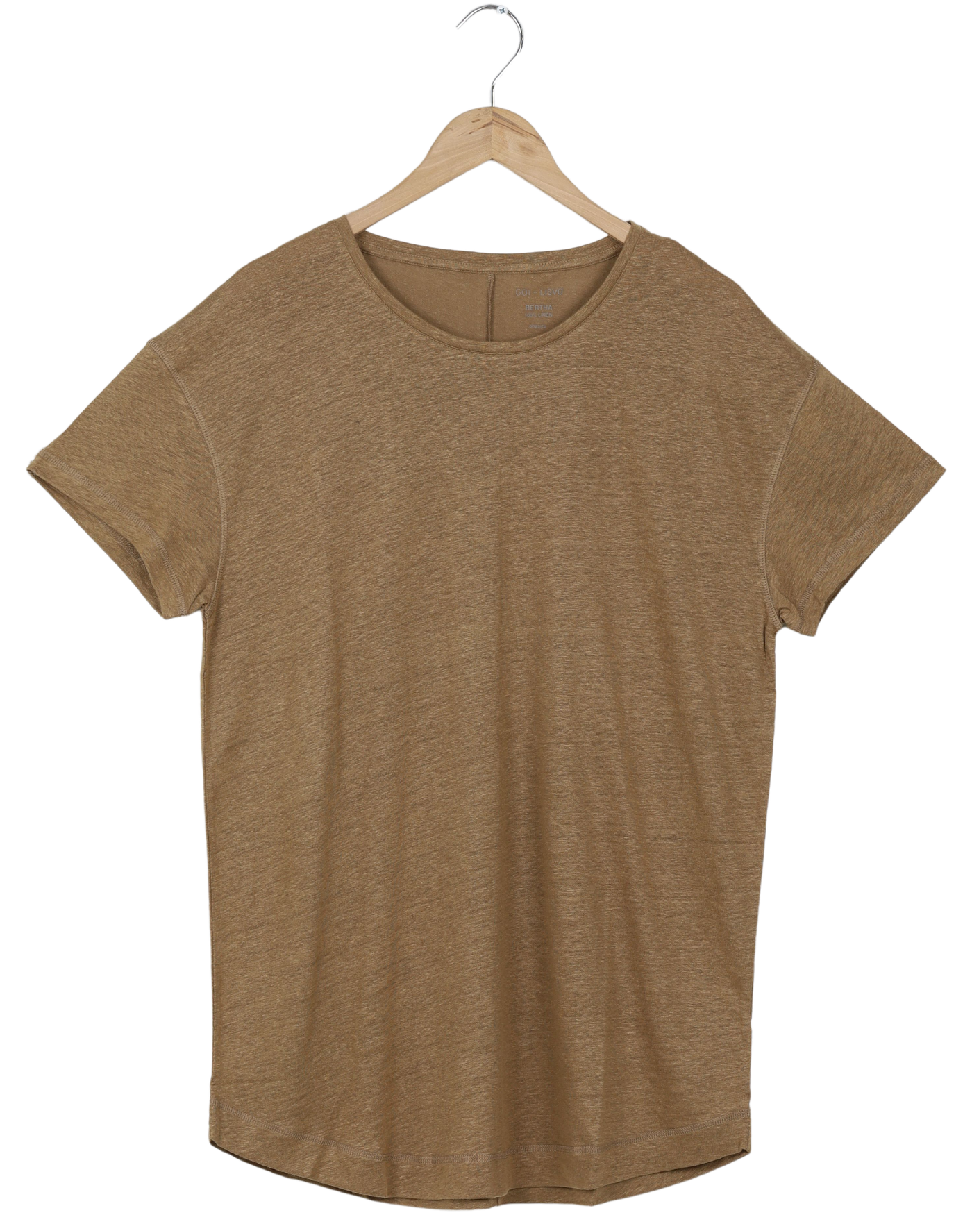 Secondhand Bertha Linen T-shirt - Brown Mustard
