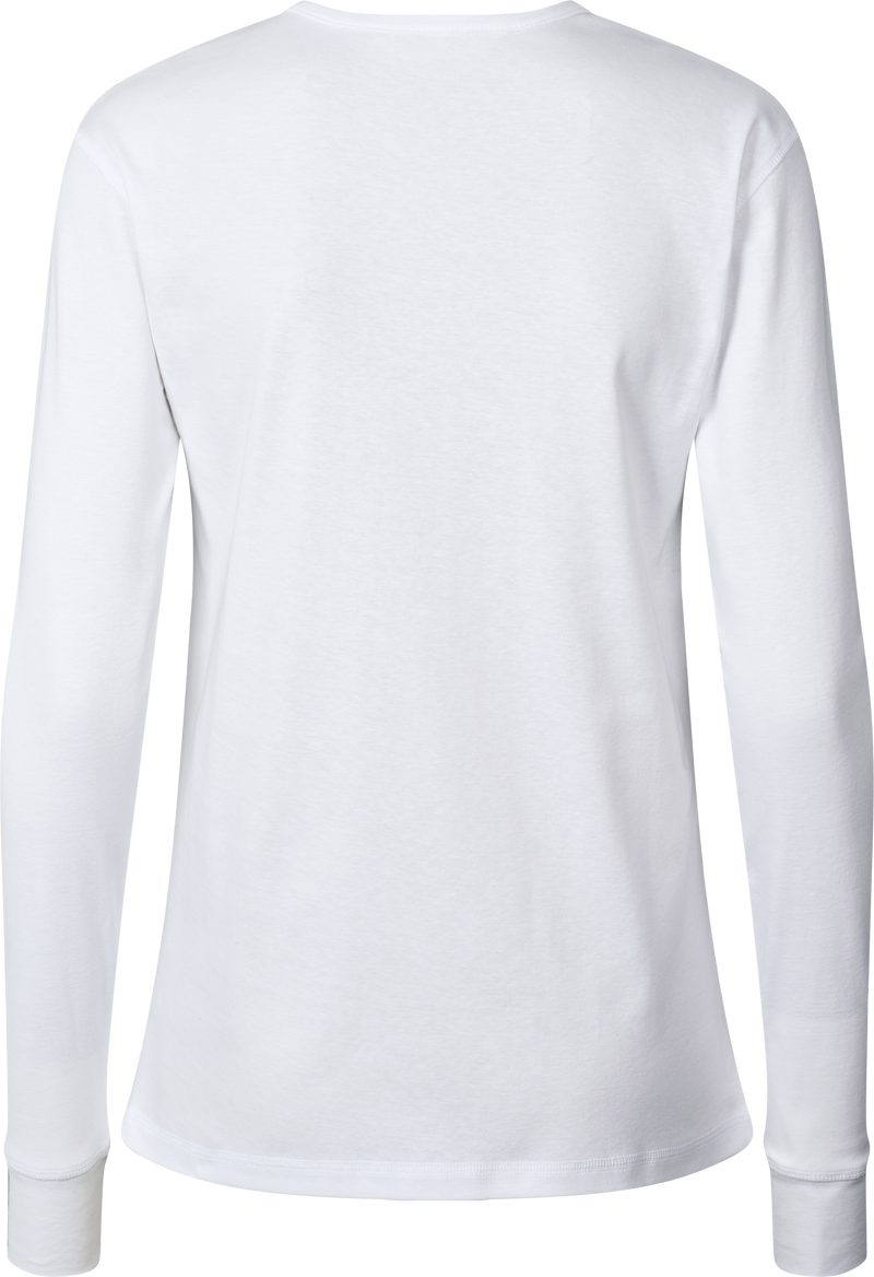 GAI+LISVA Ida Cotton 1x1 RIB Henley Tee GOTS 243975 Top 100 White