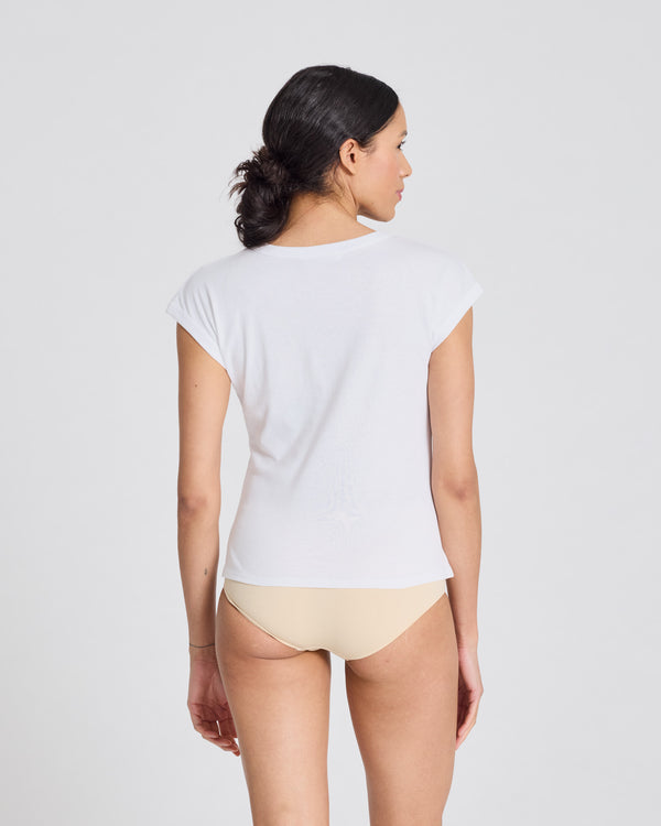GAI+LISVA Alberte Cotton 1x1 RIB Top Top 100 White