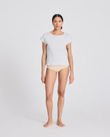 GAI+LISVA Alberte Cotton 1x1 RIB Top Top 601 Light Grey Melange