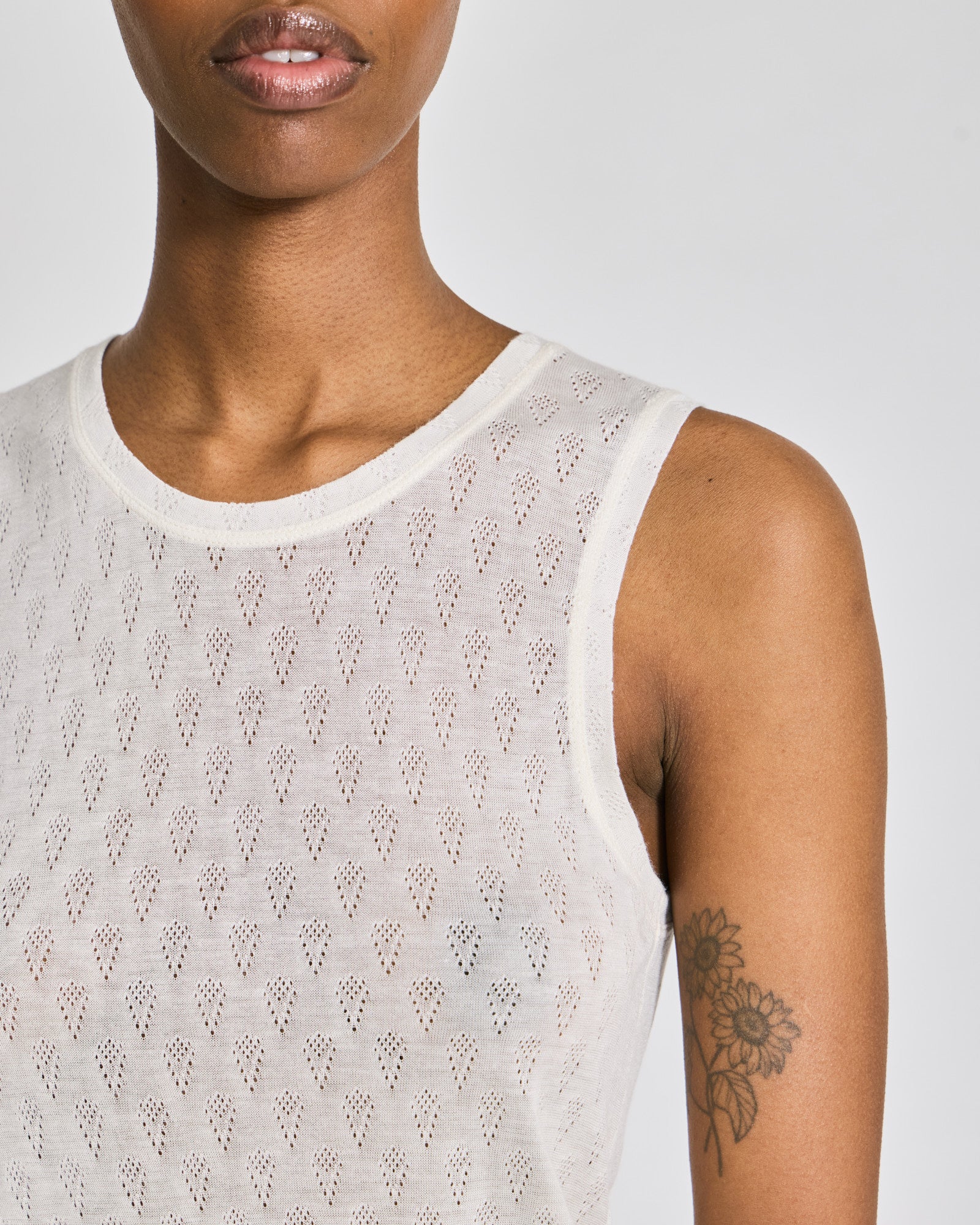 GAI+LISVA Alberte S´less Silk Top Tops & T-shirts 150 Off White