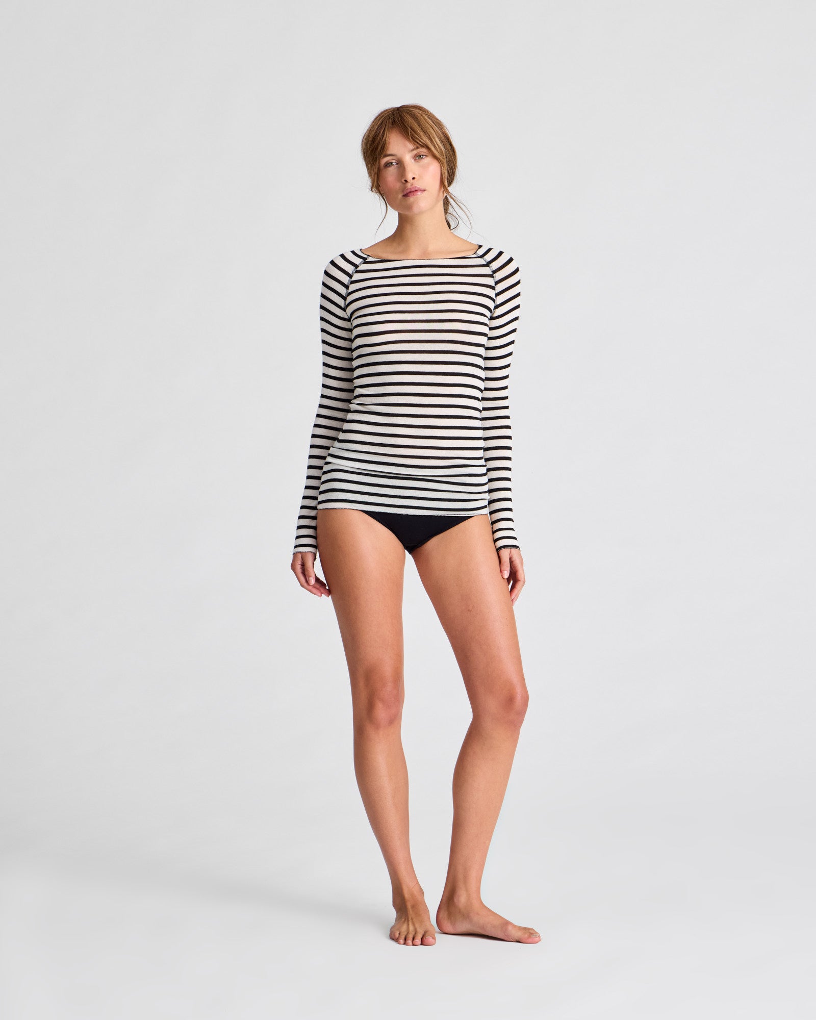 GAI+LISVA Amalie Sailor Wool Top Top 962 Ecru / Black Sailor Stripe