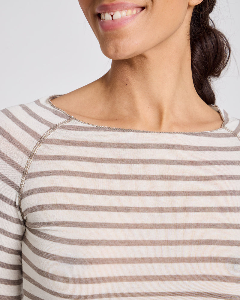 GAI+LISVA Amalie Sailor Wool Top Top 963 Ecru / Grey Melange Sailor Stripe
