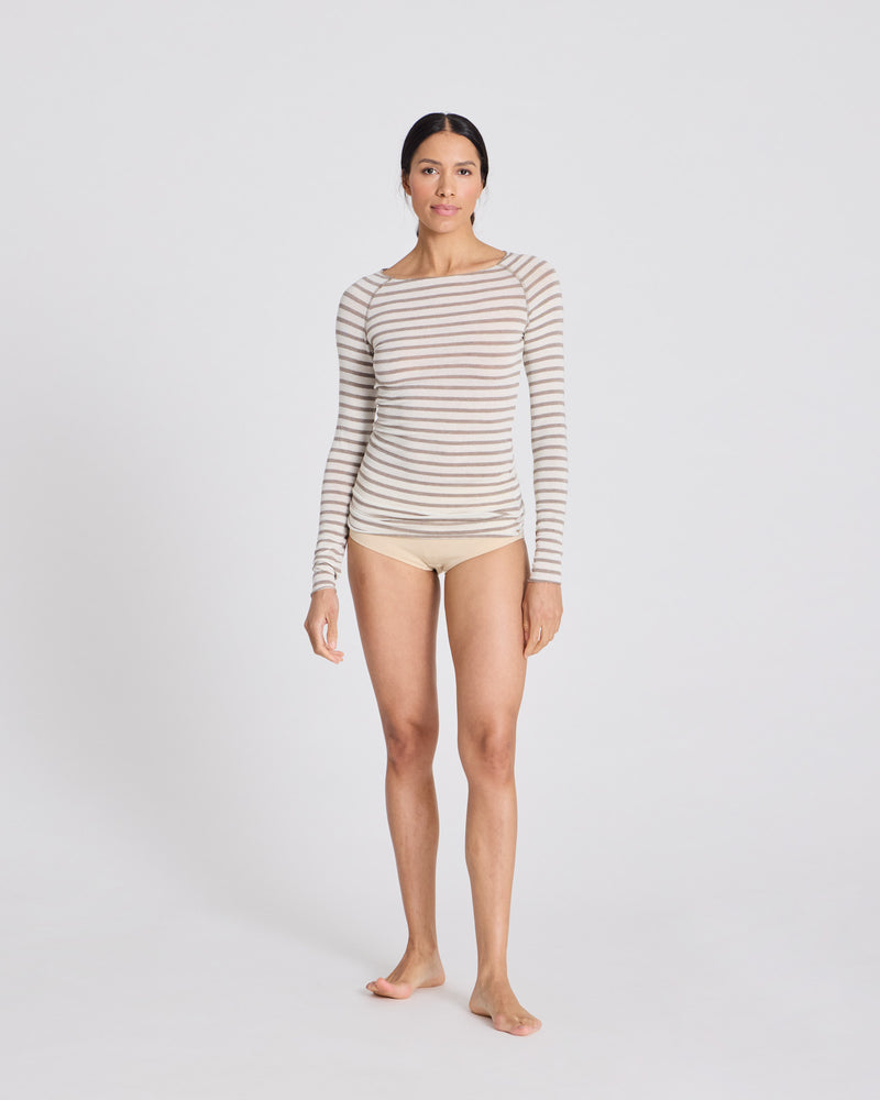 GAI+LISVA Amalie Sailor Wool Top Top 963 Ecru / Grey Melange Sailor Stripe