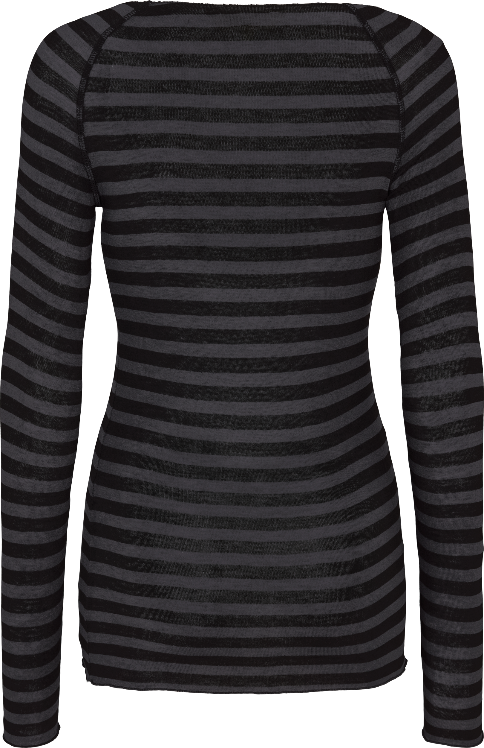 GAI+LISVA Amalie Stripe Wool Top Top 947 Dark Grey and Black Stripe