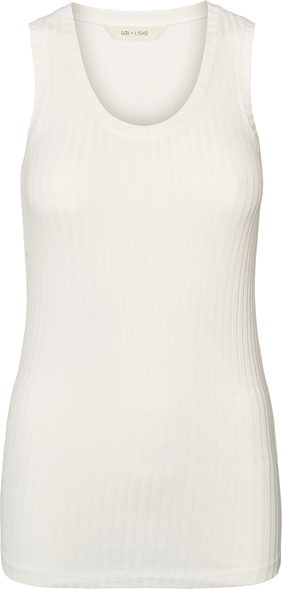GAI+LISVA Anastasia S´less Rib Top Tops & T-shirts 100 White