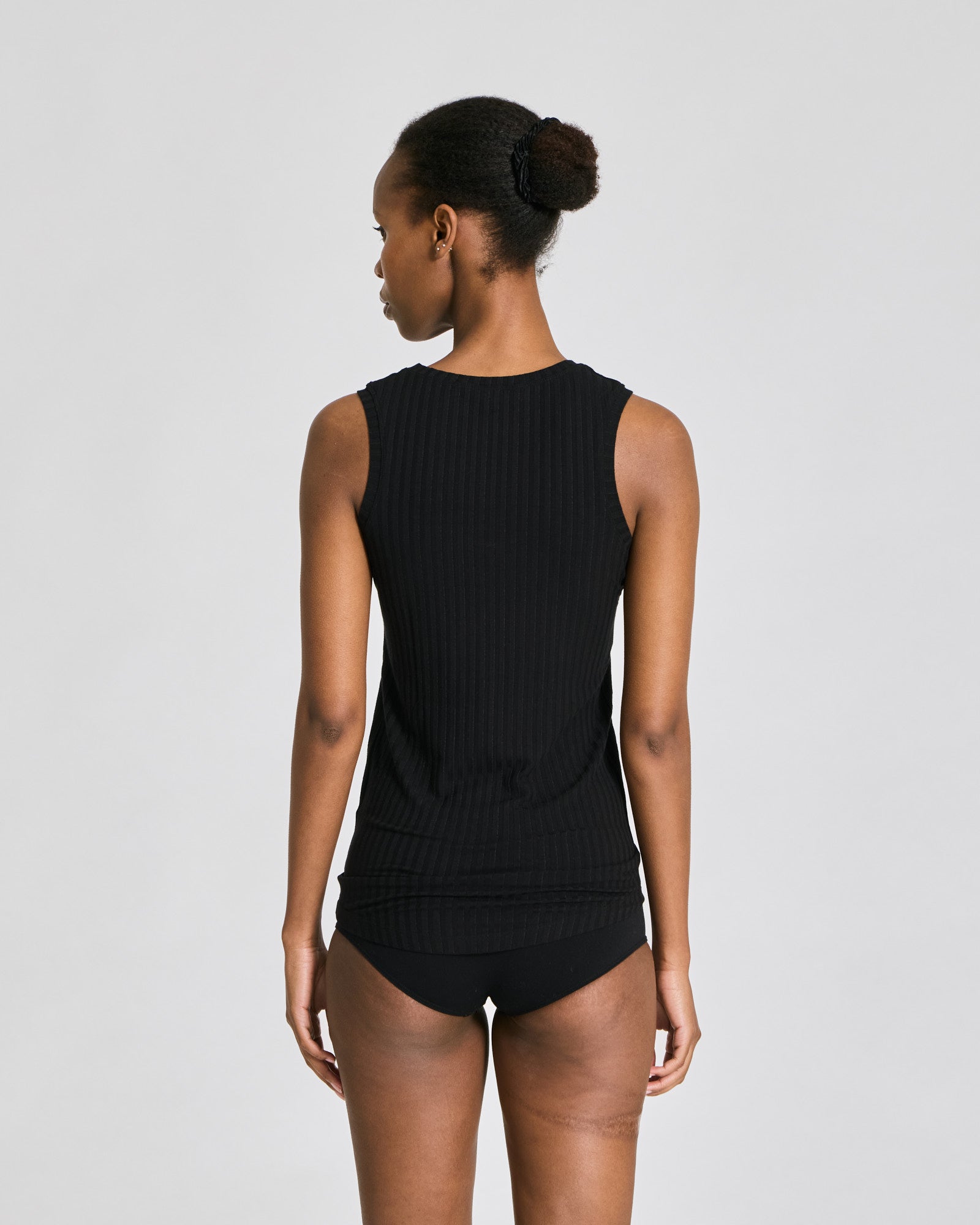 GAI+LISVA Anastasia S´less Rib Top Tops & T-shirts 652 Stretch Limo Black