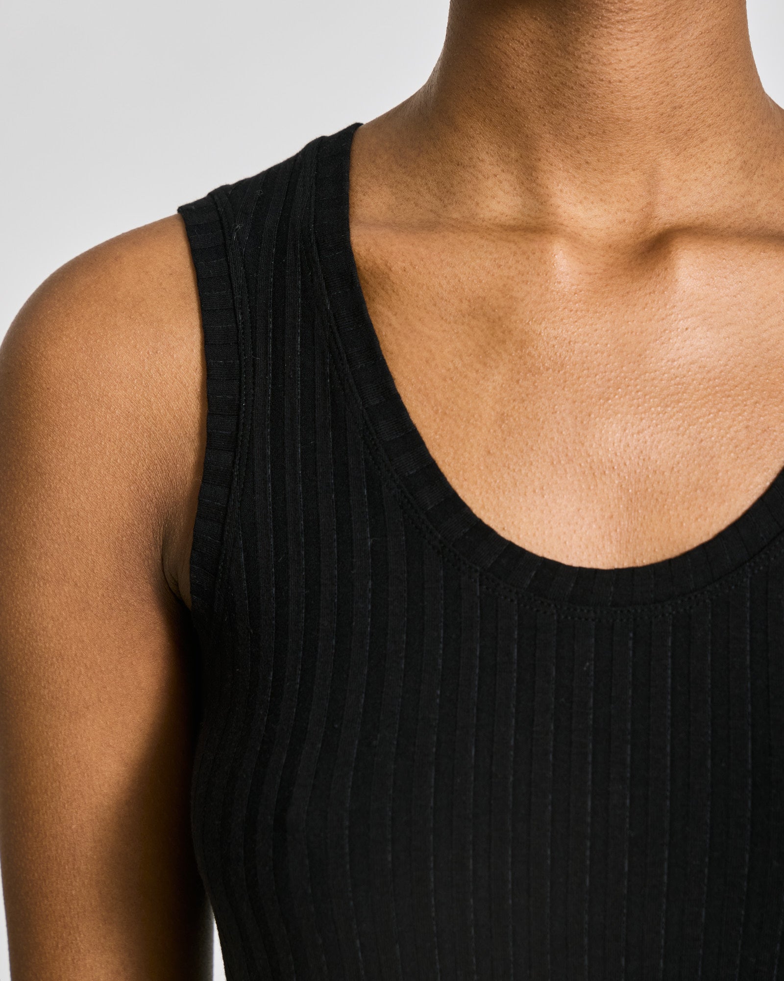 GAI+LISVA Anastasia S´less Rib Top Tops & T-shirts 652 Stretch Limo Black
