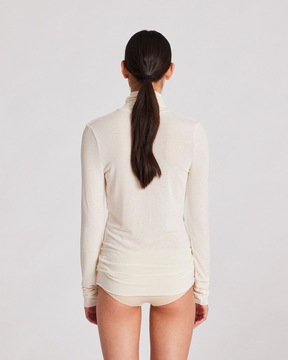 GAI+LISVA Anna Wool Turtleneck Top 150 Off White