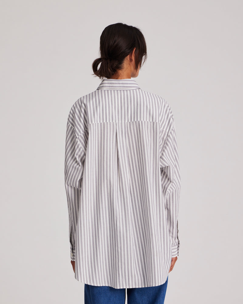 GAI+LISVA Astrid Shirt Yarn Dyed Shirt 855 White/Blue