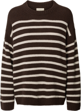 GAI+LISVA Barbera Stripe Lambswool Jumper Knit 681 Mulch