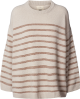 GAI+LISVA Barbera Stripe Lambswool Jumper Knit 960 Shitake