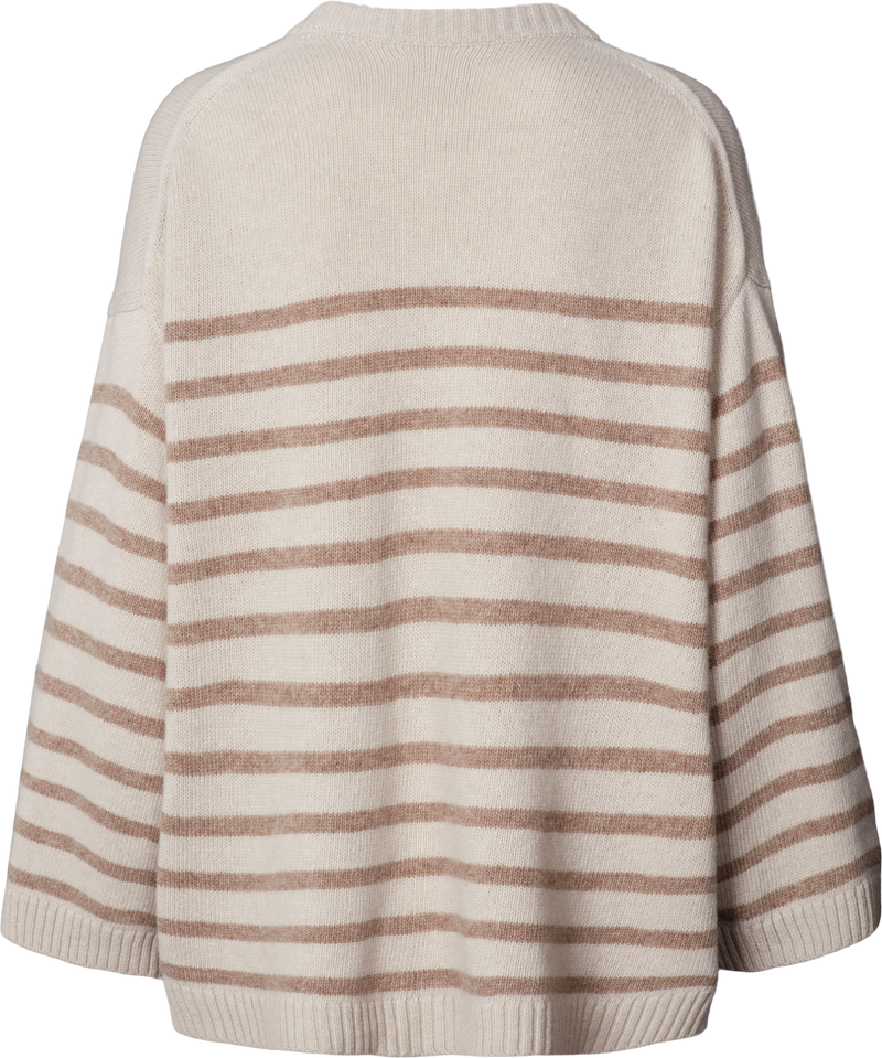 GAI+LISVA Barbera Stripe Lambswool Jumper Knit 960 Shitake