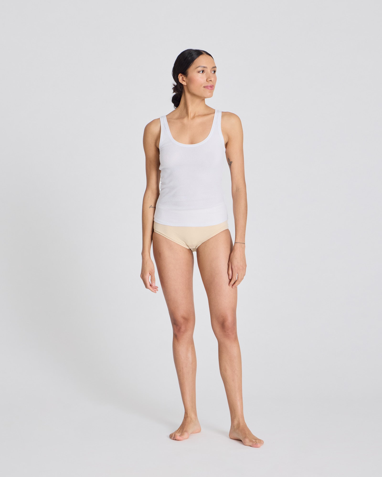 GAI+LISVA Beate Cotton S´less Top 3x2 Rib GOTS 243975 Top 100 White