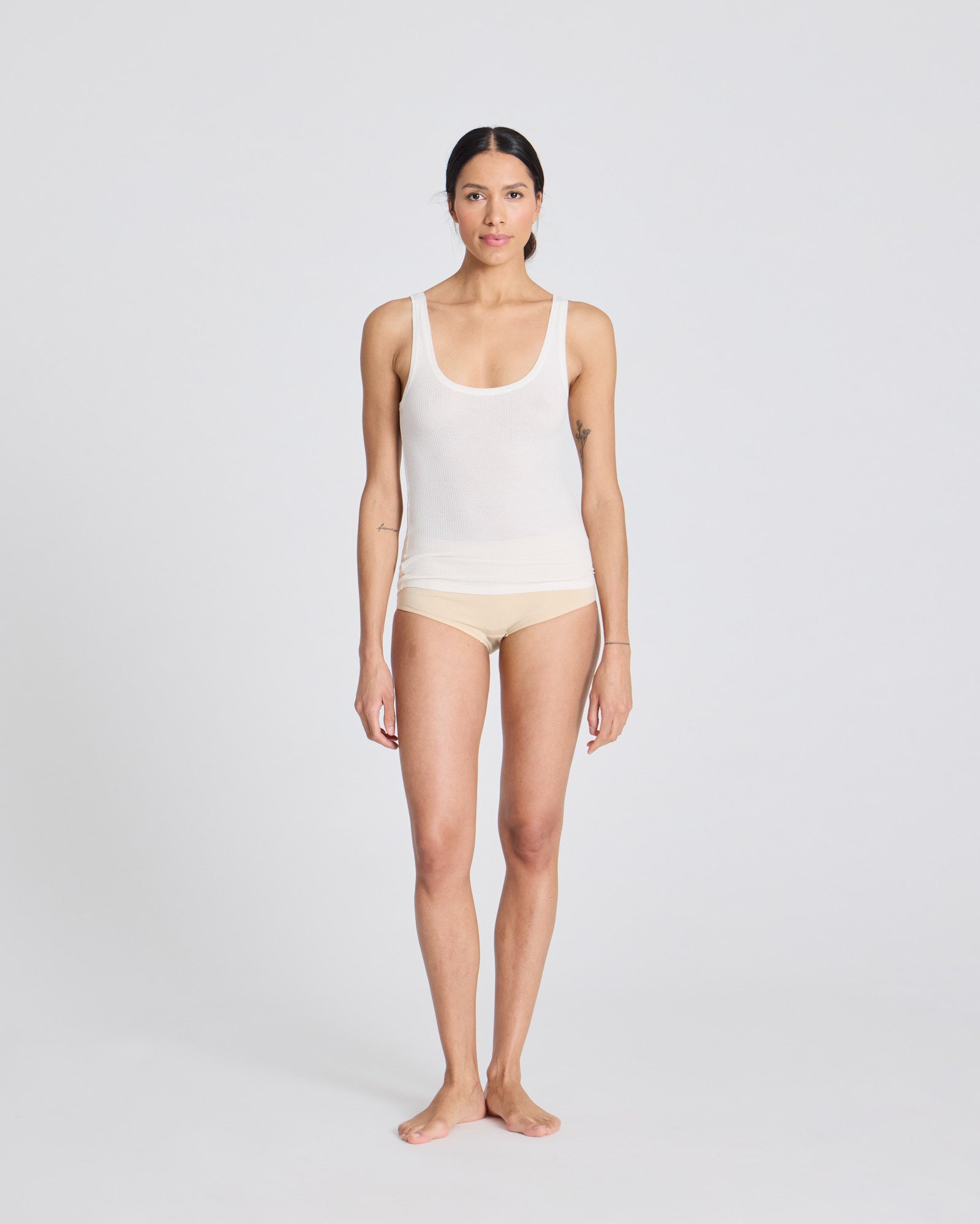GAI+LISVA Beate Cotton S´less Top 3x2 Rib GOTS 243975 Top 150 Off White