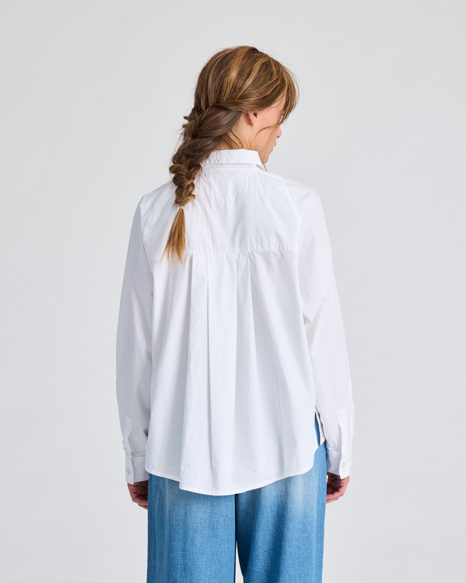 GAI+LISVA Bella Raglan L/S Poplin Short Shirt GOTS 243975 Top 100 White