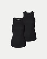 FOREVER BASIC PACK - ALBERTE RIB COTTON TOP - BLACK