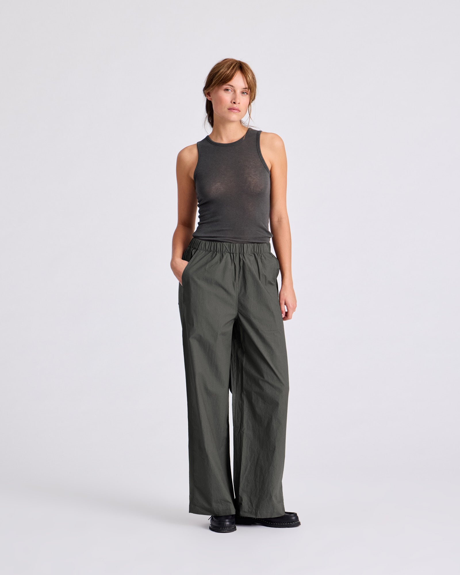 GAI+LISVA Christine Poplin Pants GOTS Trousers & Shorts 750 Black Ink