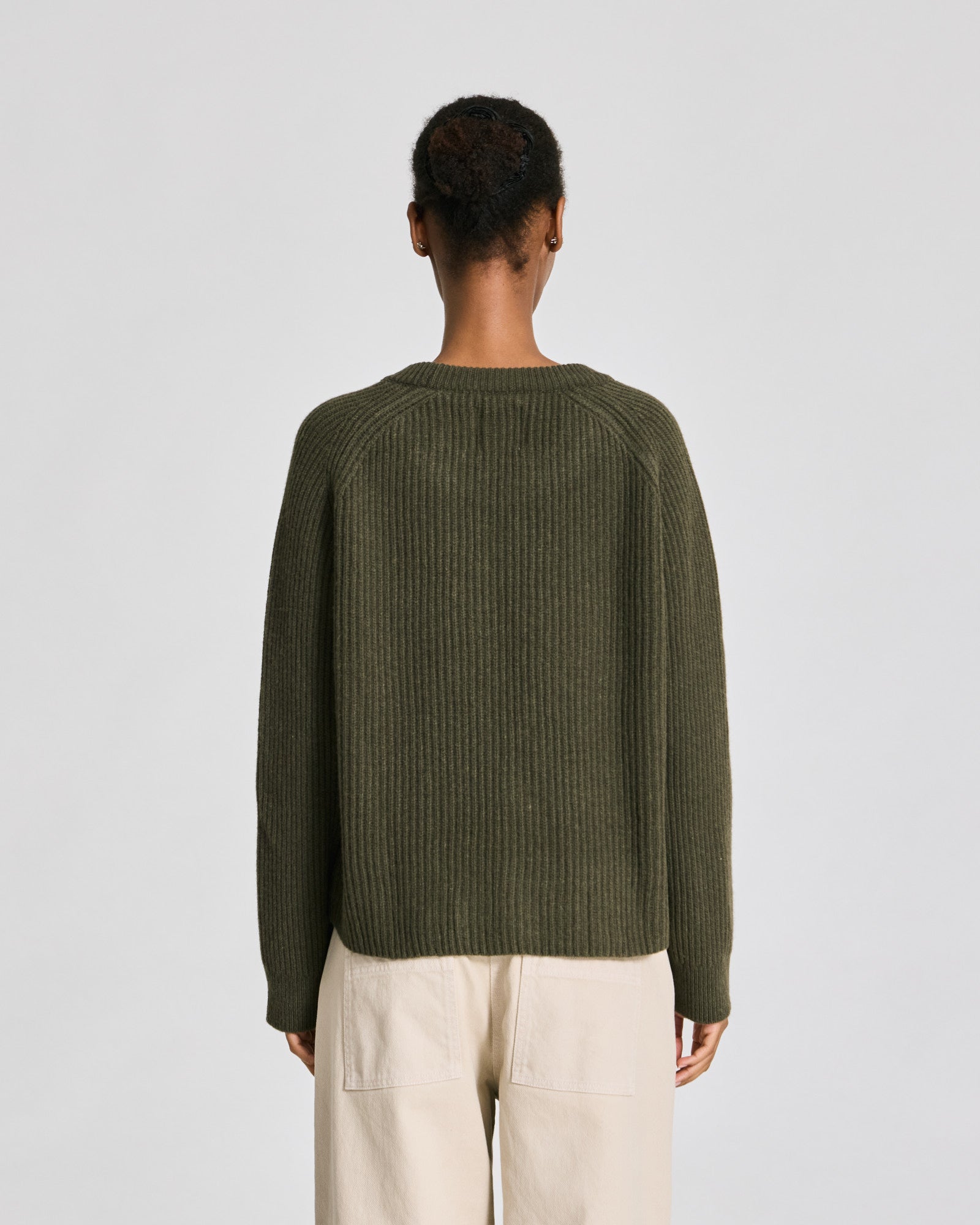 GAI+LISVA Dorthea L/S Pullover Lambswool Knit Lambswool l Knitwear 170 Olive Night Melangé