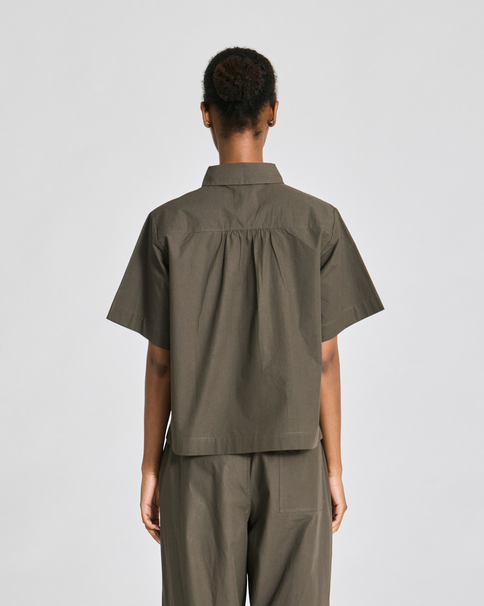 GAI+LISVA Elena S/S Poplin Shirt GOTS Shirts & Blouses 750 Black Ink