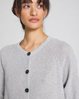 GAI+LISVA Ella Cardigan Cotton GOTS 243975 Knit 601 Light Grey Melange