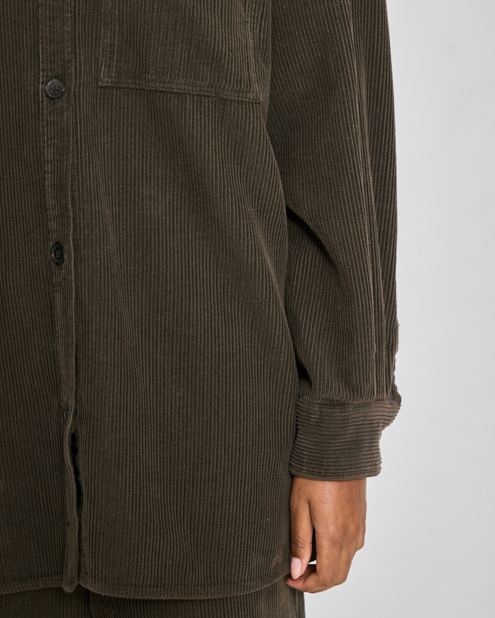 GAI+LISVA Else L/S Cotton Corduroy Shirt Shirts & Blouses 651 Black Olive