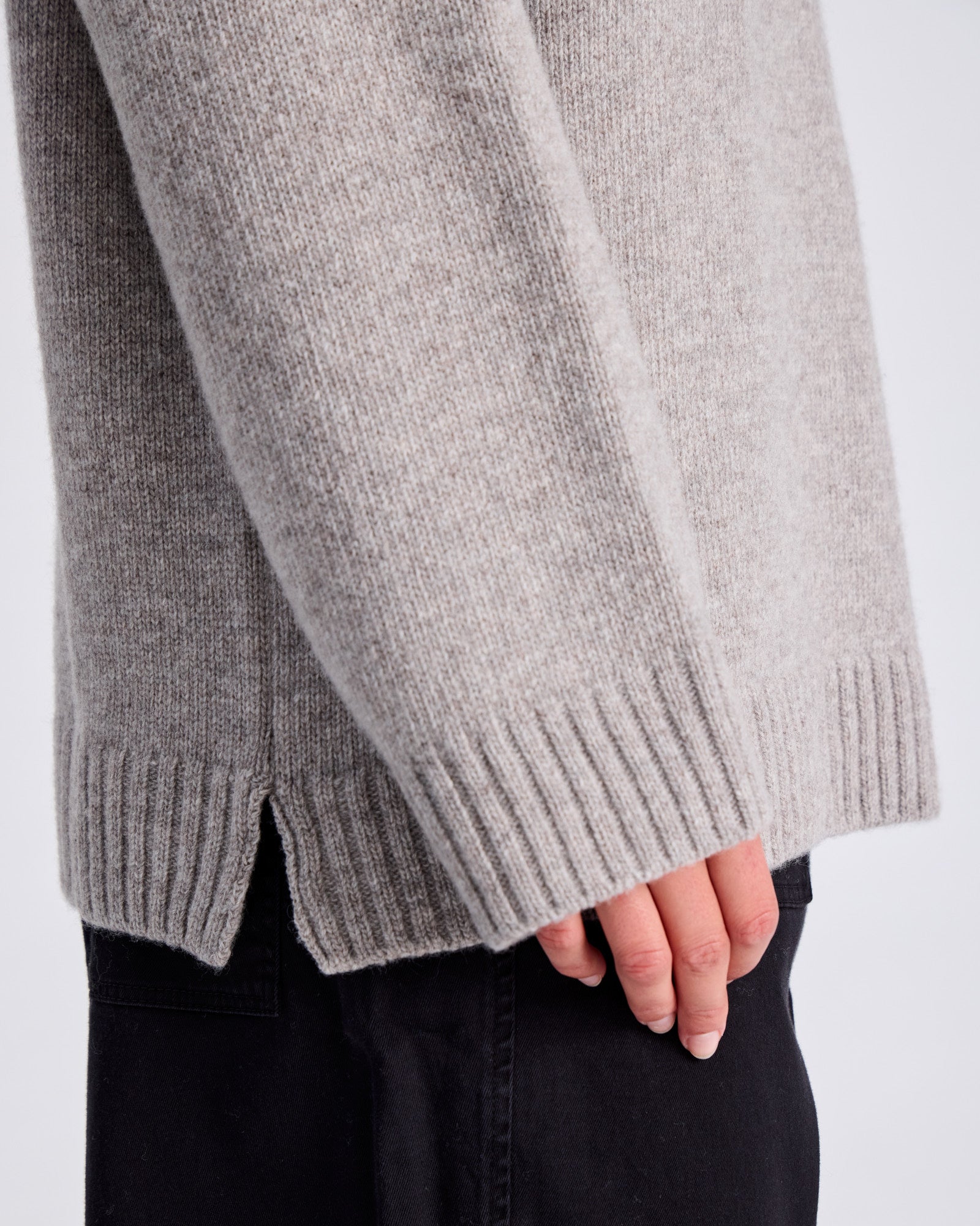 GAI+LISVA Emely Lambswool Knit GOTS Knitwear 173 Stone Grey