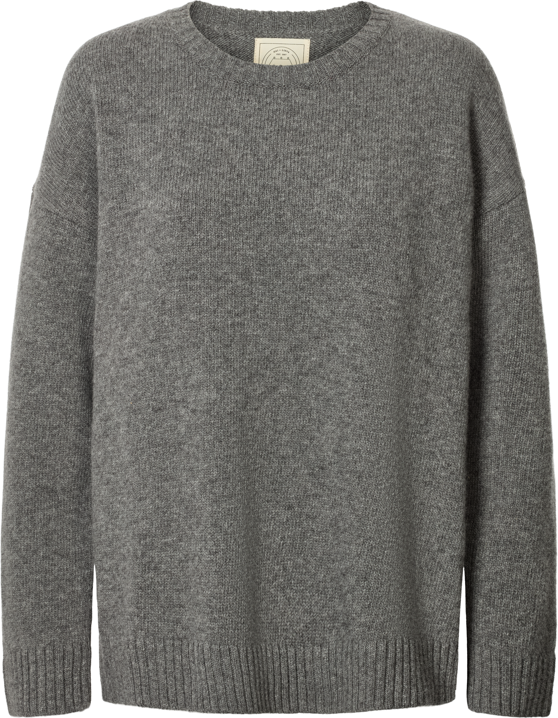 GAI+LISVA Emely Lambswool Knit GOTS Knitwear 631 Grafitti Grey Melangé