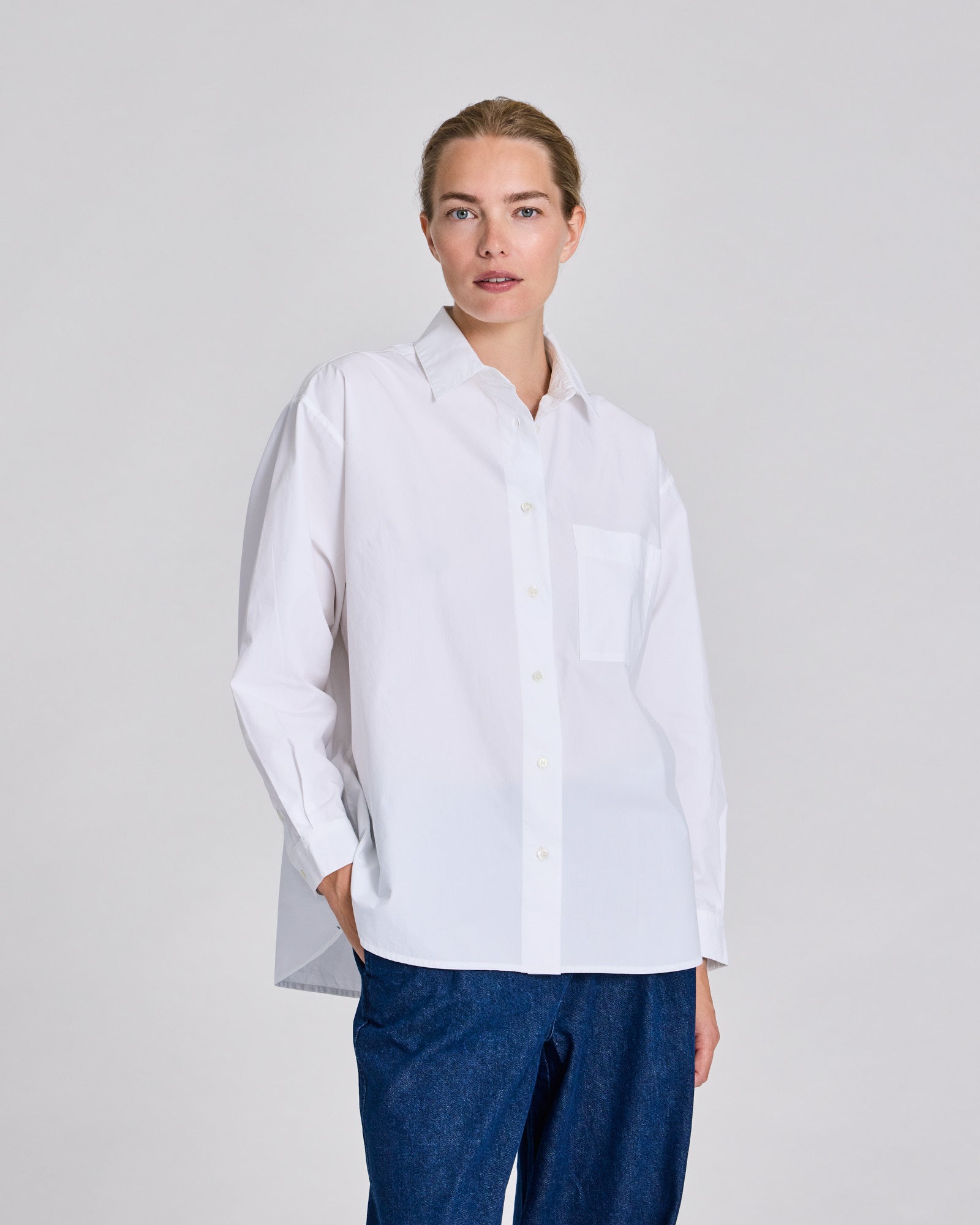 GAI+LISVA Eva L/S Poplin Shirt Shirts & Blouses 100 White