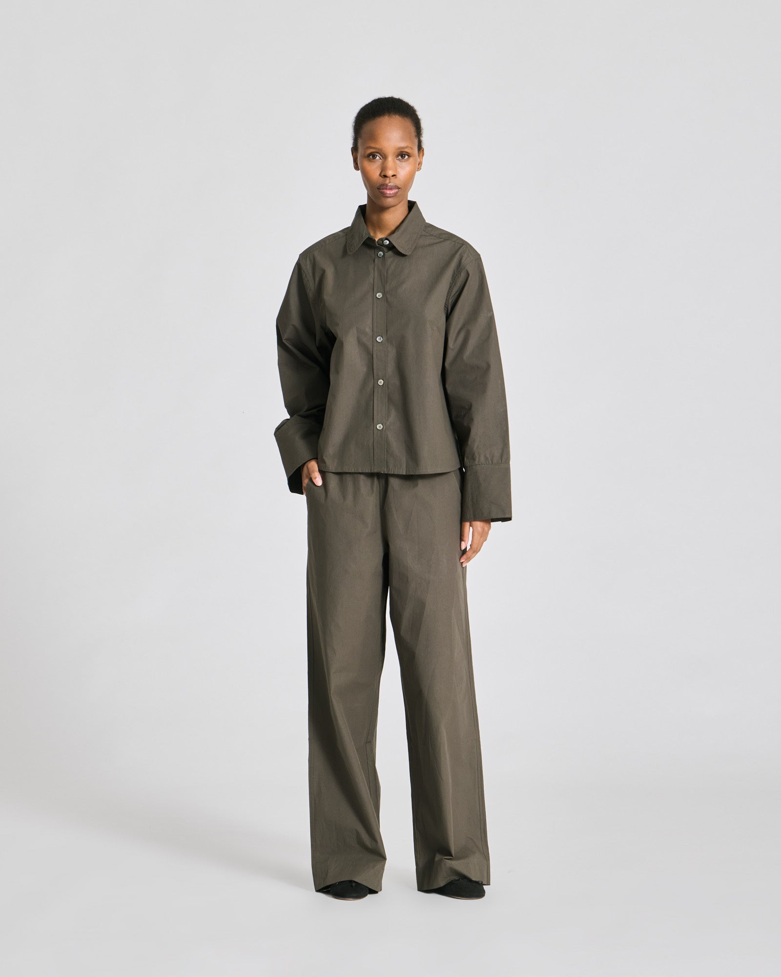 GAI+LISVA Flora Shirt Poplin Gots 243975 Shirts & Blouses 750 Black Ink
