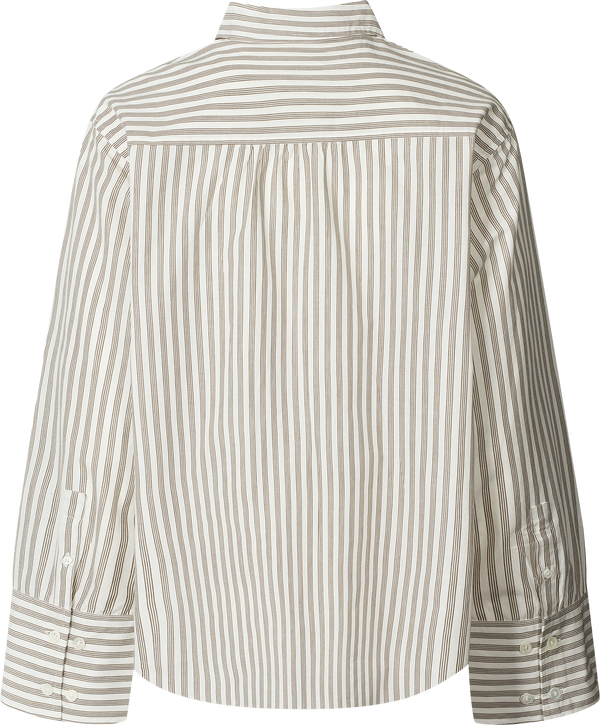 GAI+LISVA Flora Shirt yarn dyed Shirt 856 White/ Kangaroo