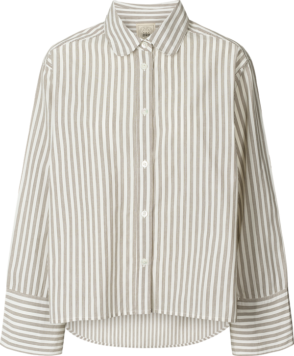 GAI+LISVA Flora Shirt yarn dyed Shirt 856 White/ Kangaroo