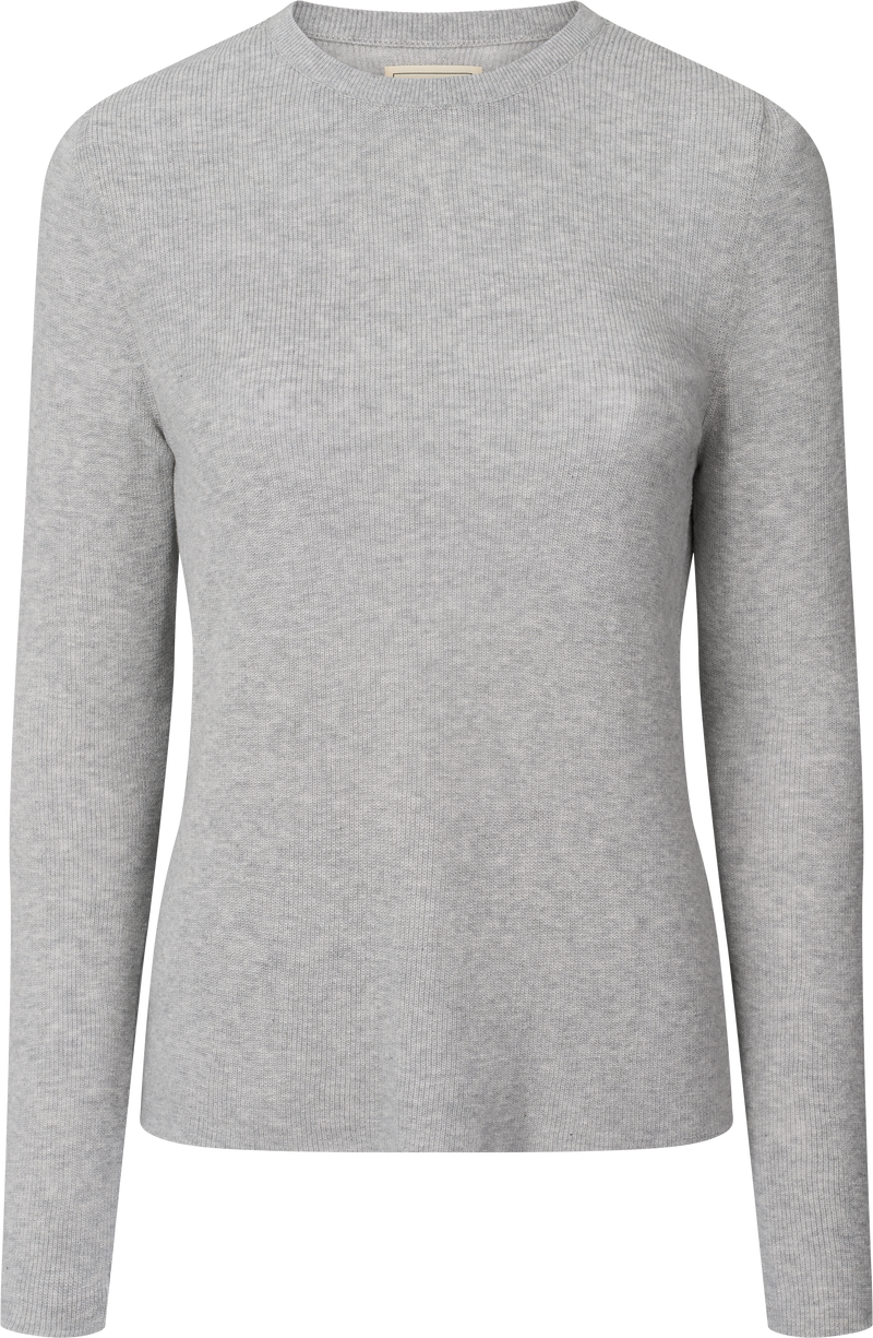 GAI+LISVA Freja L/S Knit GOTS 243975 Knit 601 Light Grey Melange