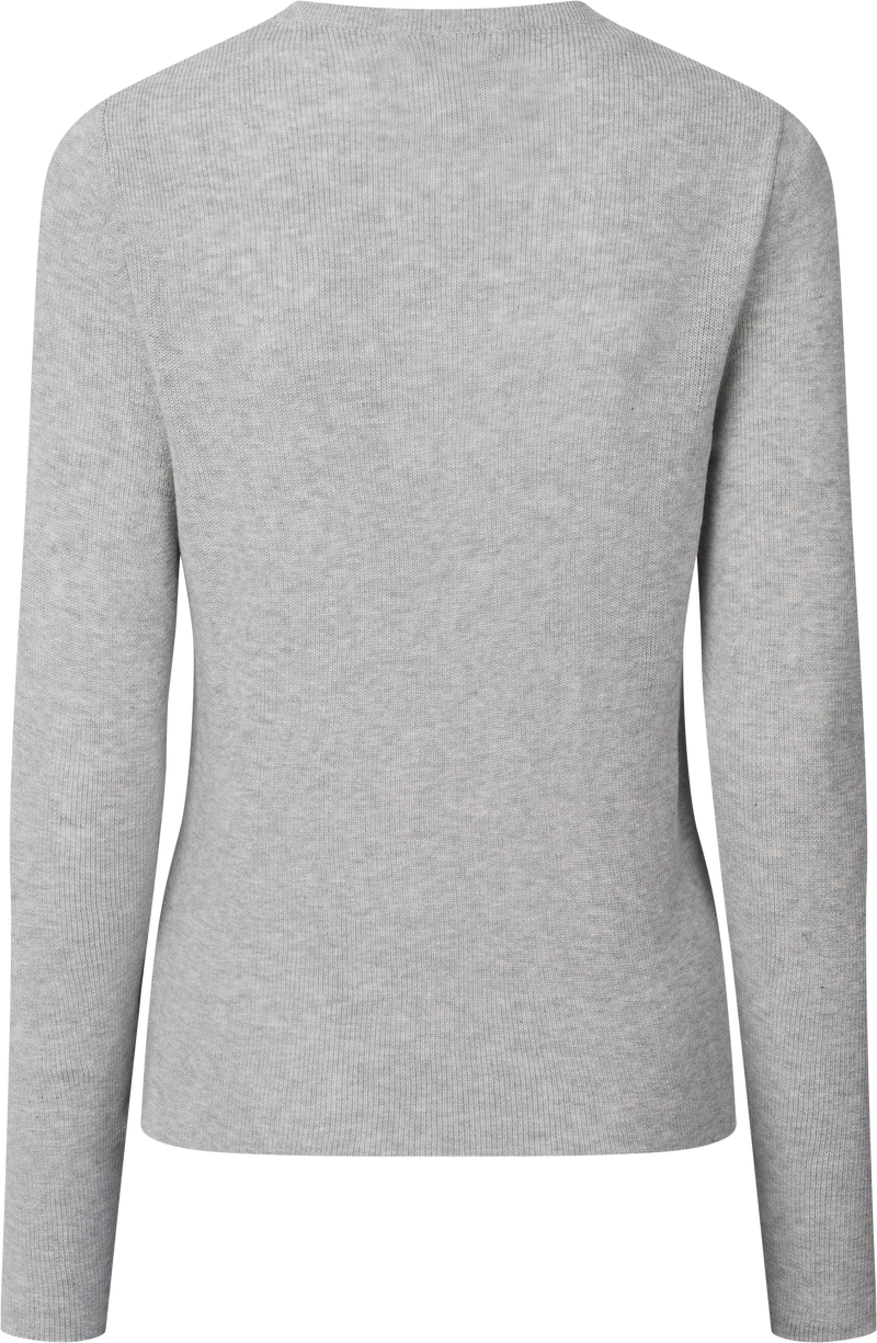 GAI+LISVA Freja L/S Knit GOTS 243975 Knit 601 Light Grey Melange