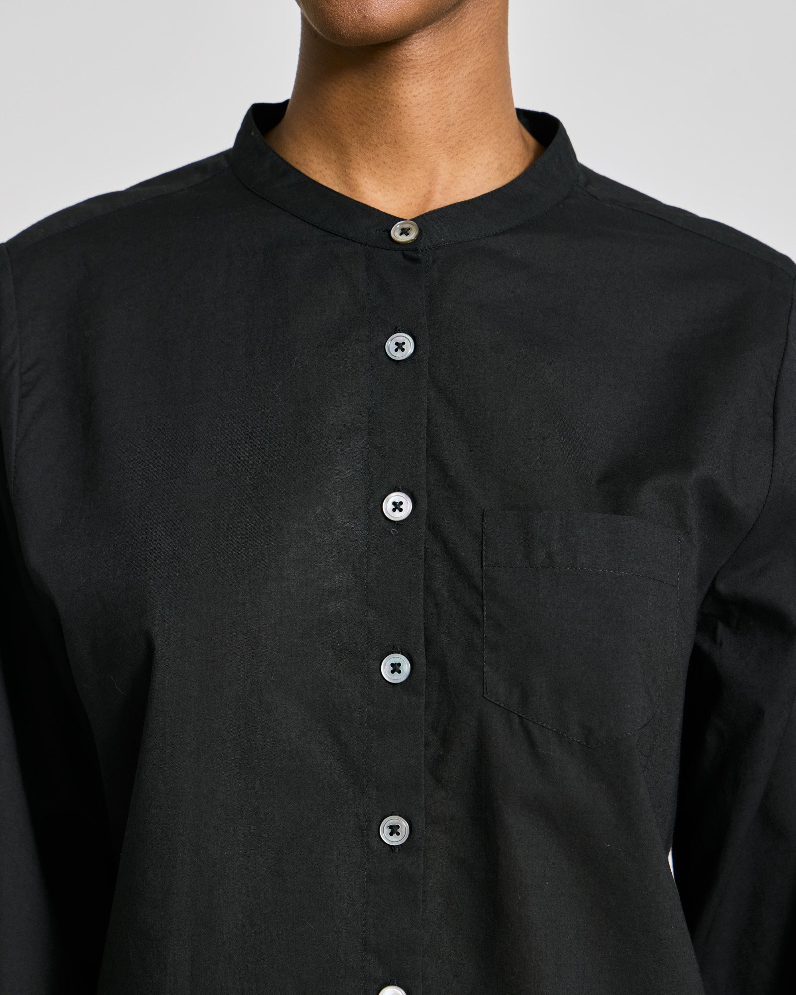 GAI+LISVA Helena L/S Cotton Stand Collar Voile Shirt Shirts & Blouses 650 Black