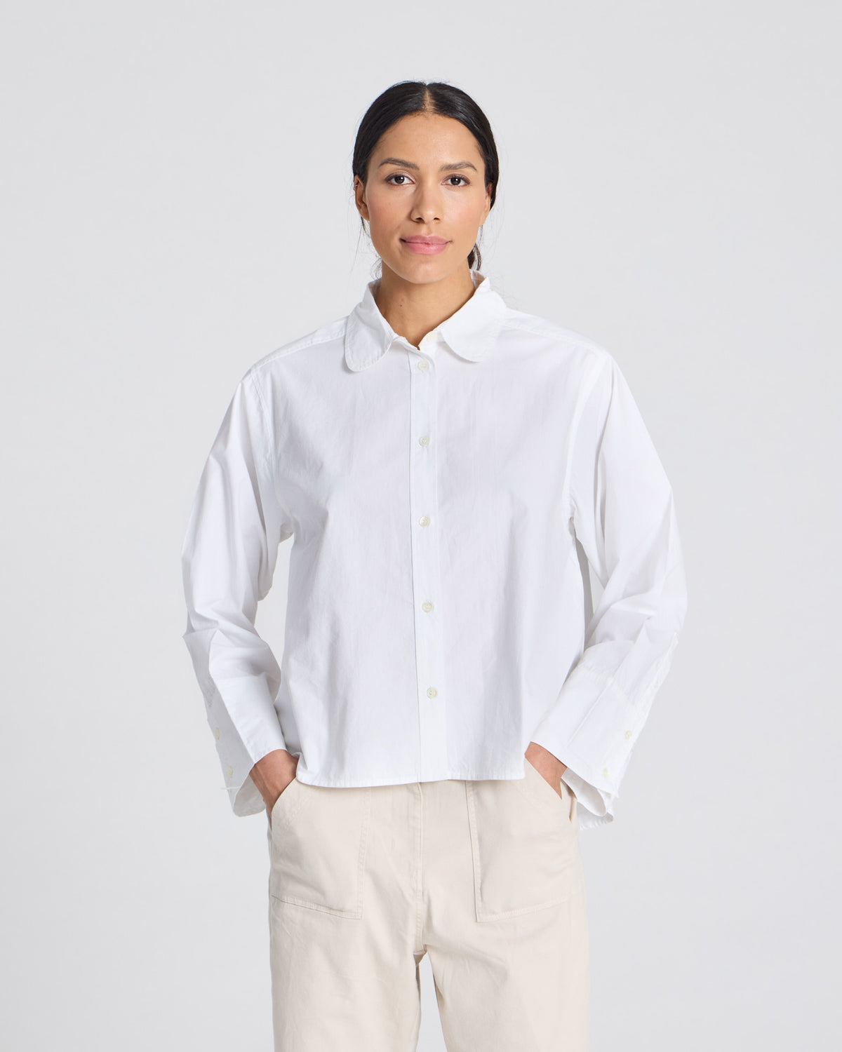 GAI+LISVA Isabella L/S Poplin Shirt Shirts & Blouses 100 White