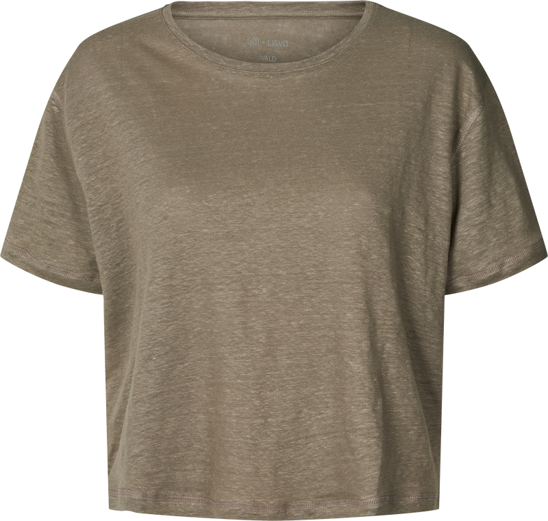 GAI+LISVA Ivalo Linen Tee Shirt Top 600 Bungee Cord