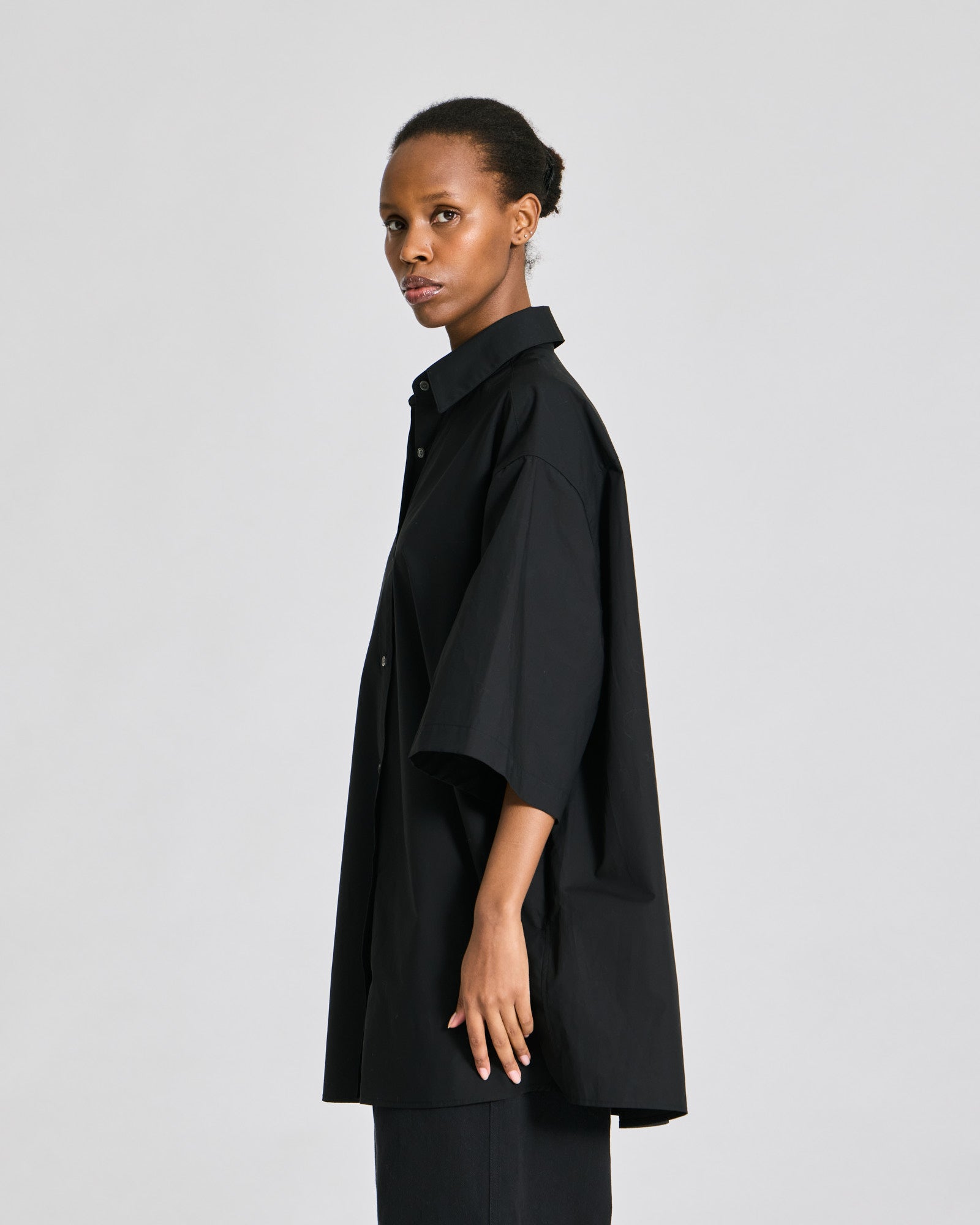 GAI+LISVA Johanne S/S Poplin Shirt GOTS Shirts & Blouses 650 Black