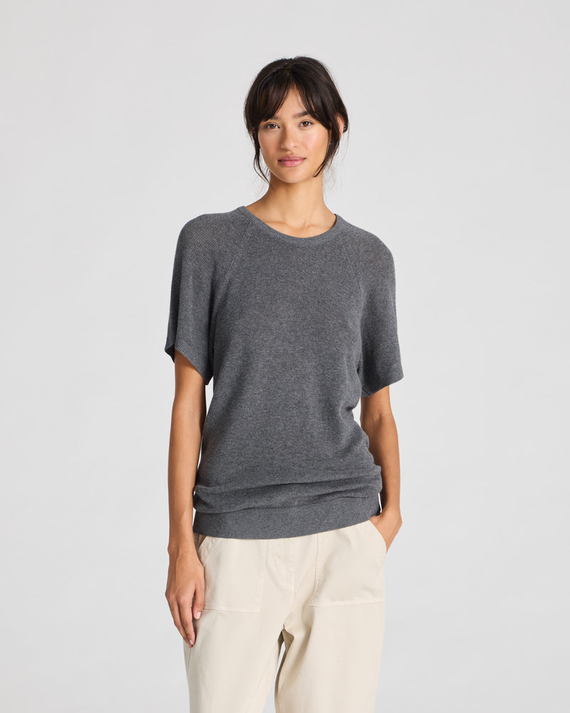 GAI+LISVA Karen Knit Tee GOTS 243975 Knit 605 Dark Grey