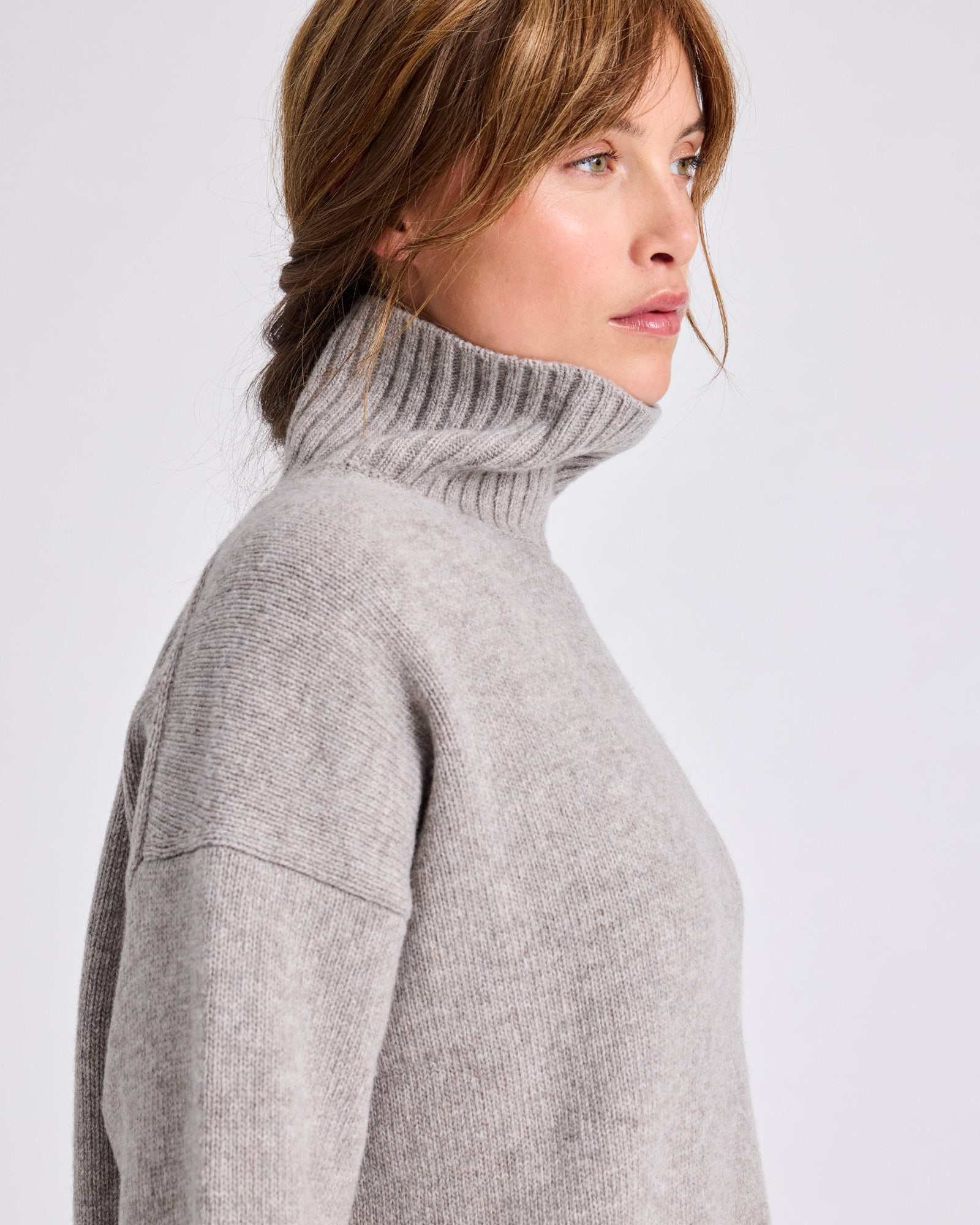 GAI+LISVA Mandie Lambswool Jumper GOTS 243975 Knit 173 Stone Grey