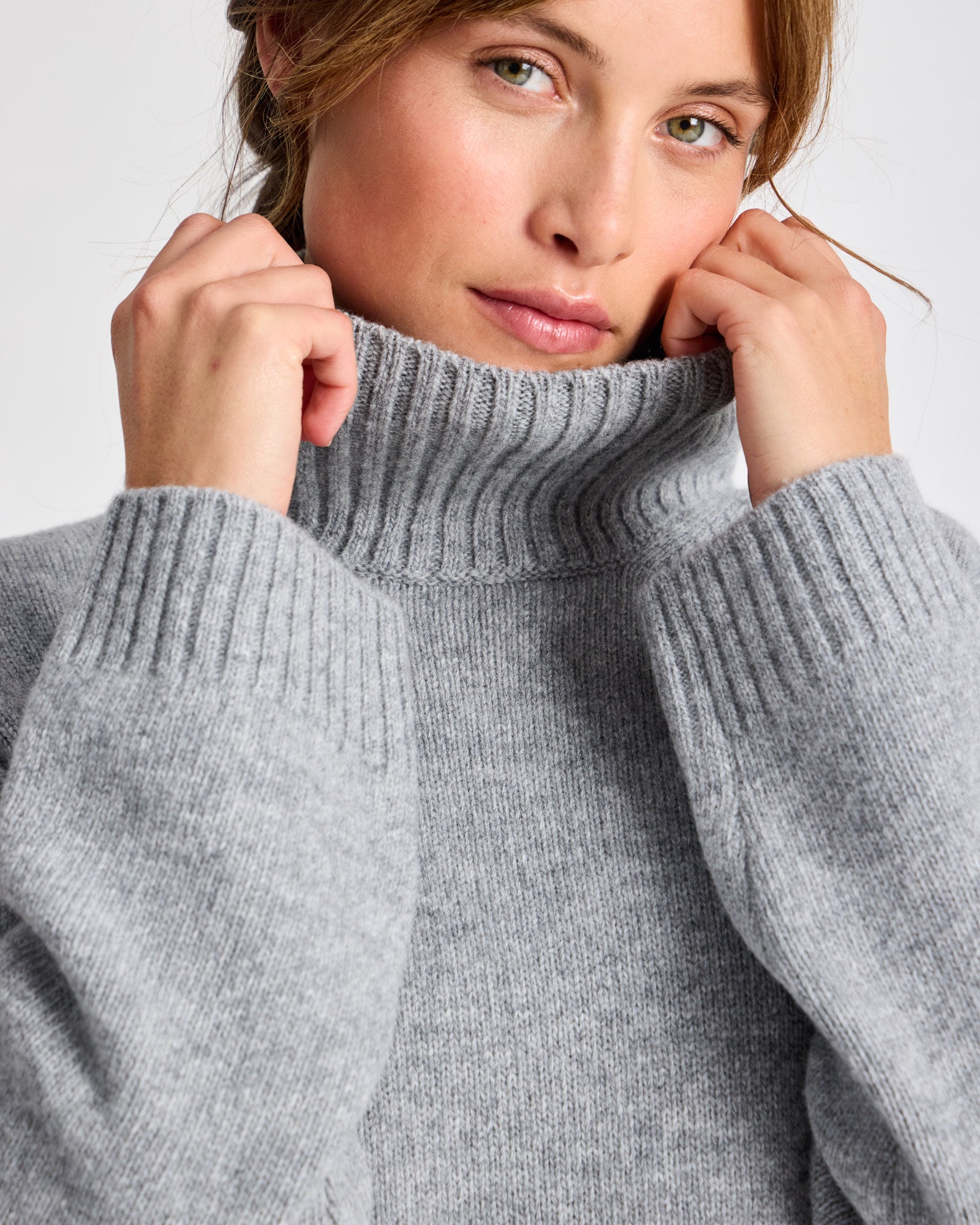 GAI+LISVA Mandie Lambswool Jumper GOTS 243975 Knit 602 Grey Melange