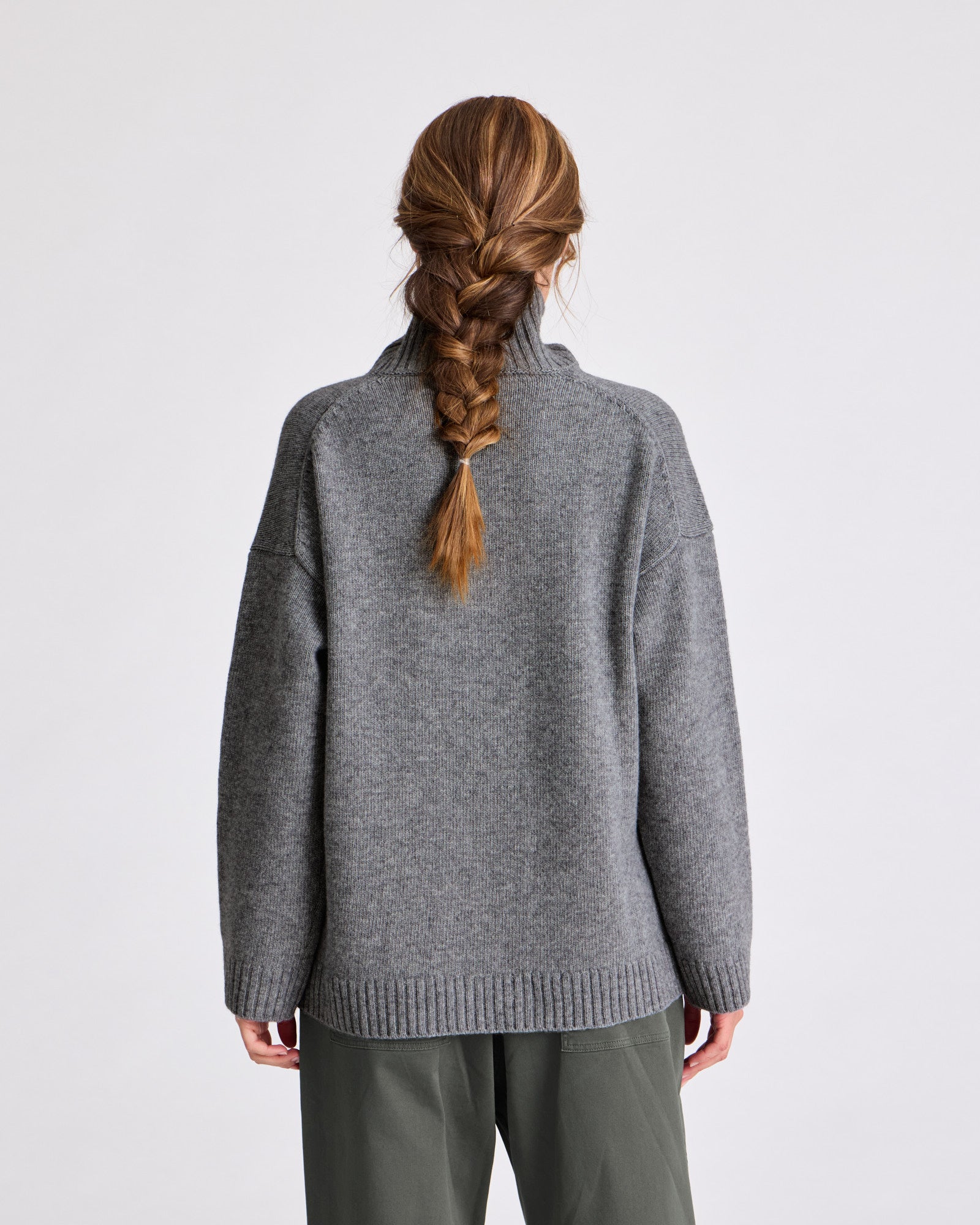 GAI+LISVA Mandie Lambswool Jumper GOTS 243975 Knit 631 Grafitti Grey Melangé