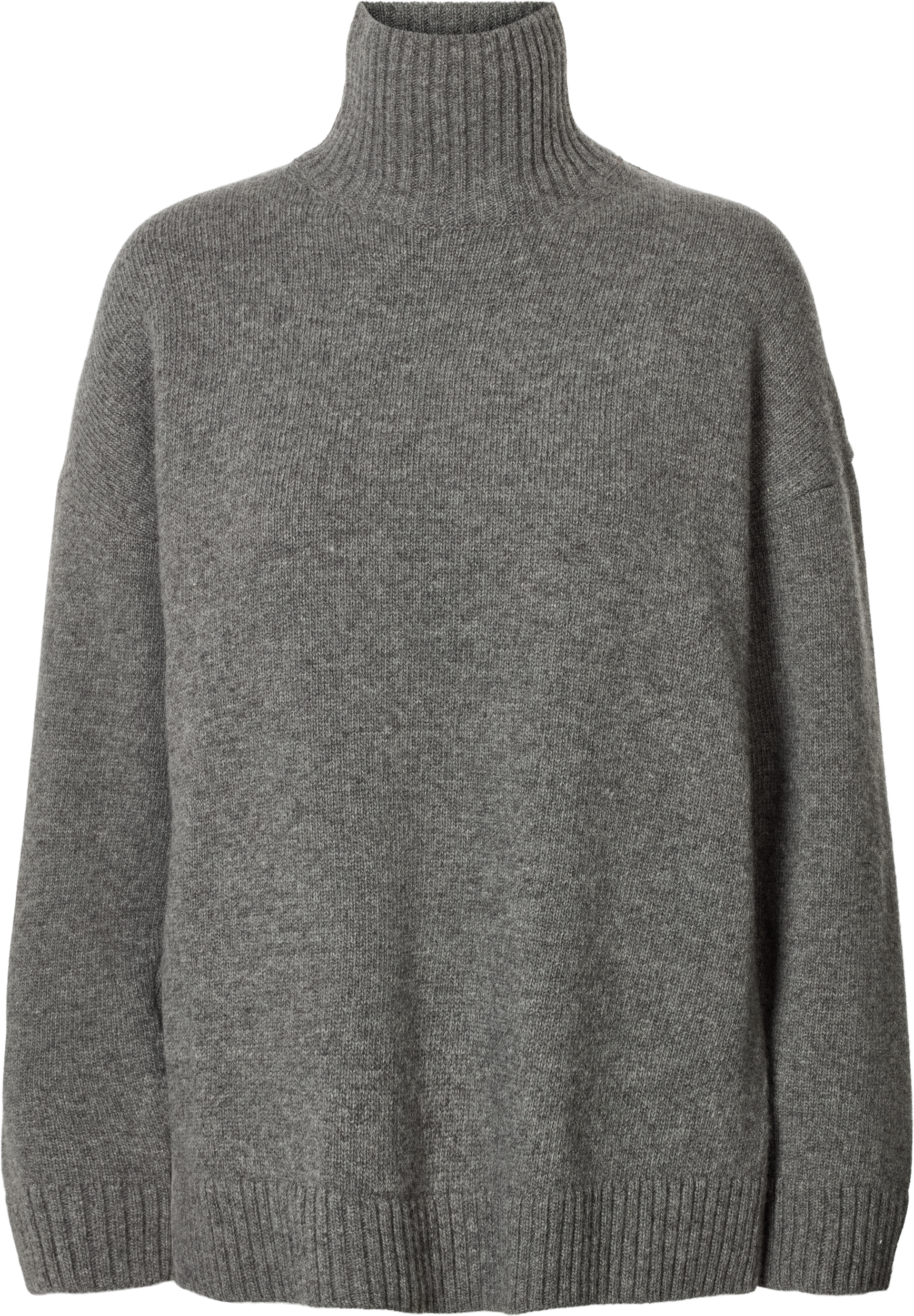 GAI+LISVA Mandie Lambswool Jumper GOTS 243975 Knit 631 Grafitti Grey Melangé