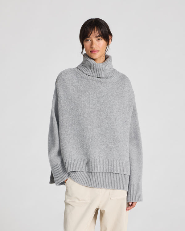 GAI+LISVA Michelle Neck Piece Knit 602 Grey Melange