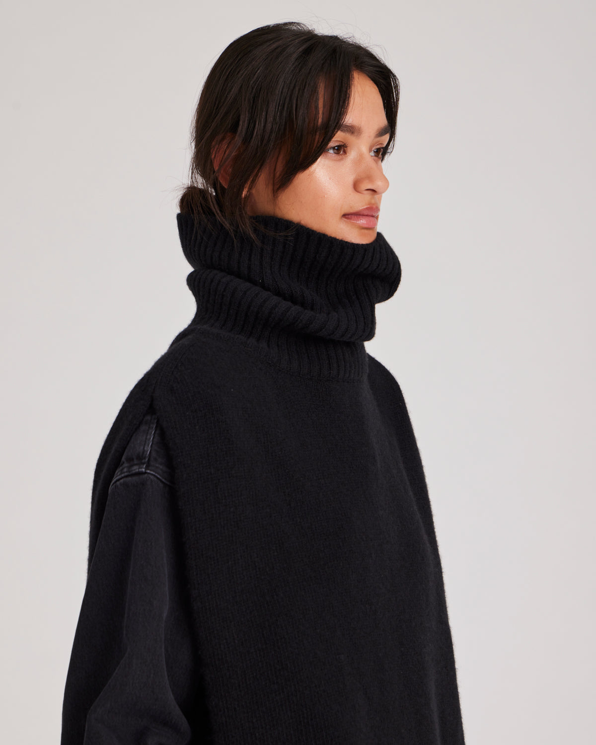 GAI+LISVA Michelle Neck Piece Lambswool l Knitwear 650 Black
